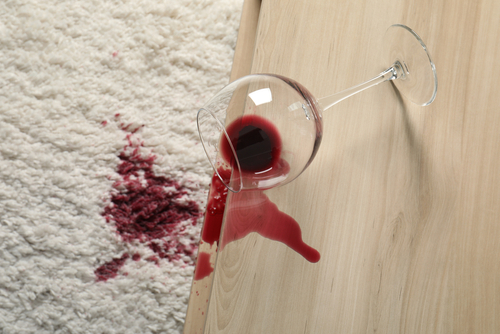 cleaning wine stains